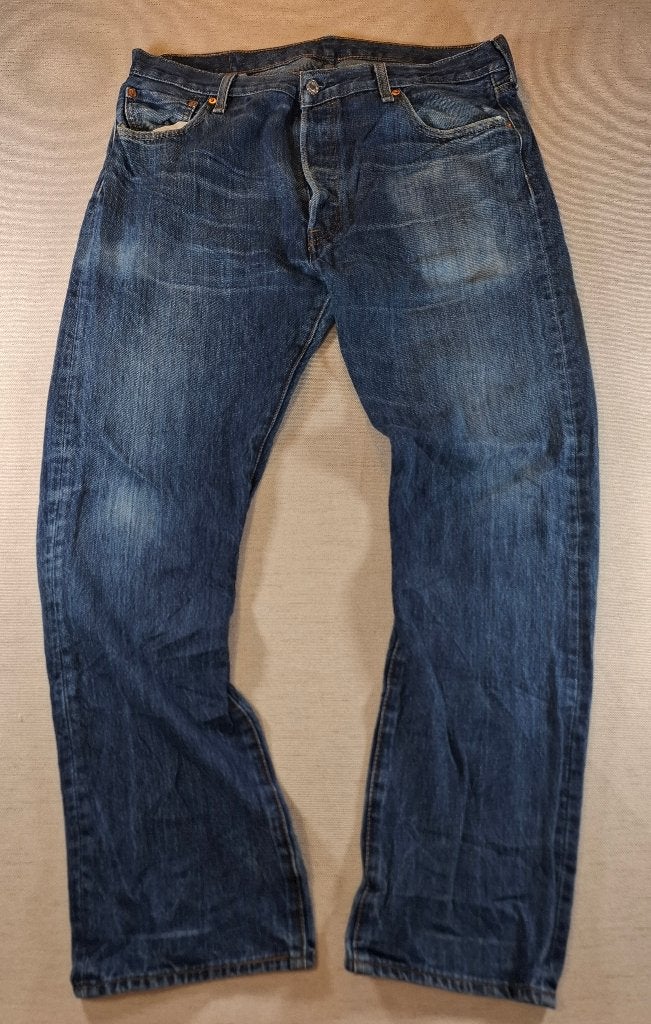 Levi's 501-spijkerbroek – Denim, maat 36/32, W36 - W38 (confectie 52/54), Levi's, Gedragen, Verzenden