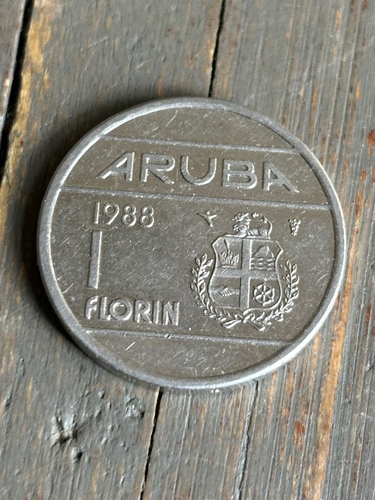1 Florin 1988 Aruba, Ophalen of Verzenden, Koningin Beatrix, Overige waardes, Losse munt