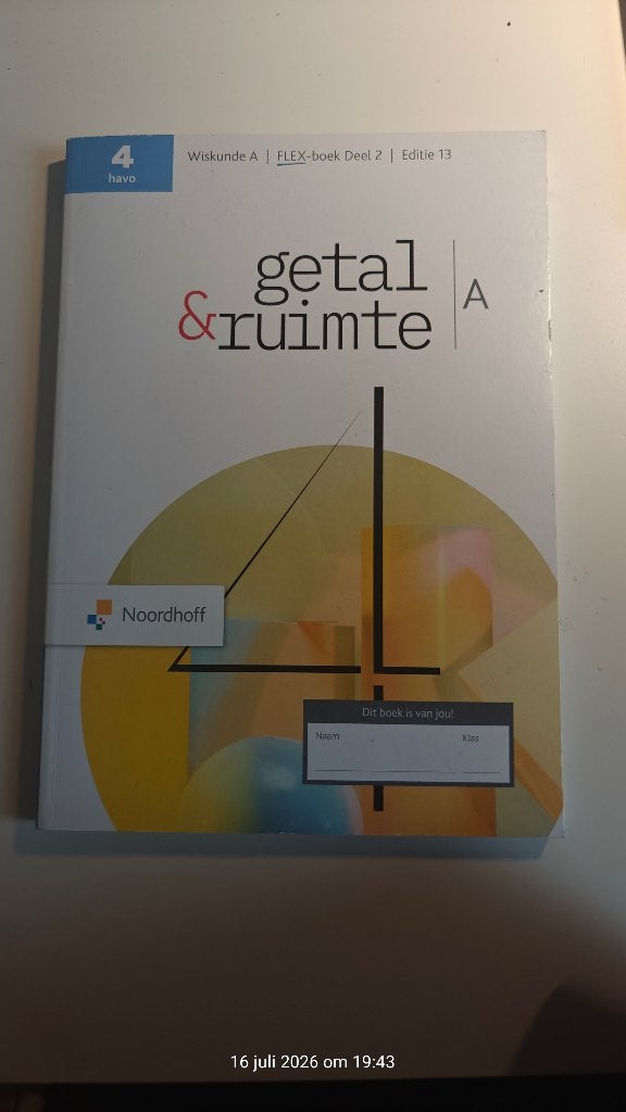 Wiskunde boek, Diversen, Schoolbenodigdheden, Ophalen, Zo goed als nieuw