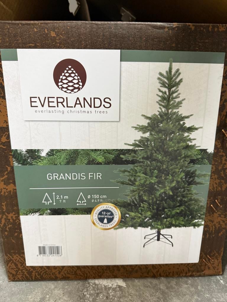 Kunstkerstboom Grandis Fir 210 cm Hoog, Diversen, Kerst, Ophalen, Nieuw