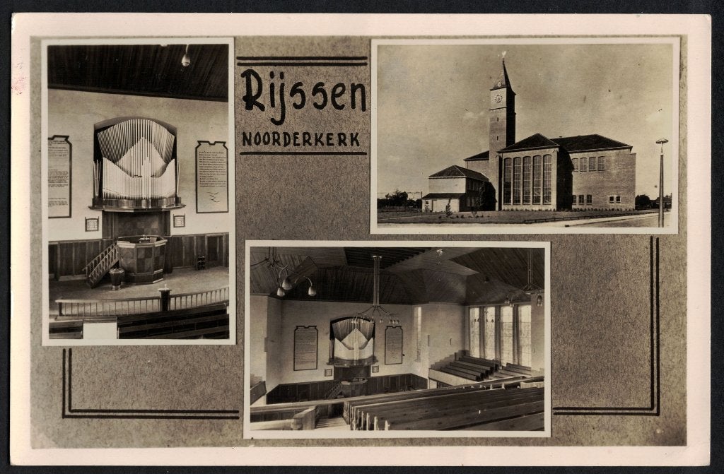 Rijssen, Noorderkerk. 1955., Ophalen of Verzenden, 1940 tot 1960, Ongelopen, Overijssel