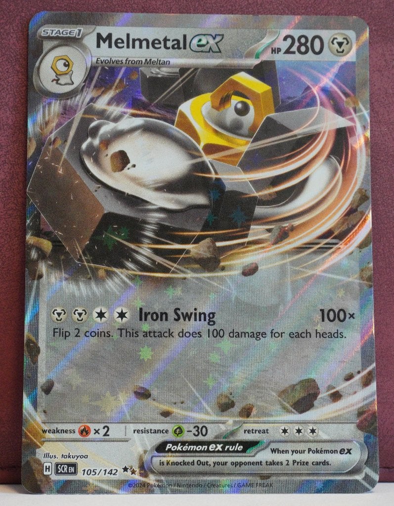 Melmetal EX 105-142 Stellar Crown Pokémon Kaart, Verzenden, Nieuw, Losse kaart