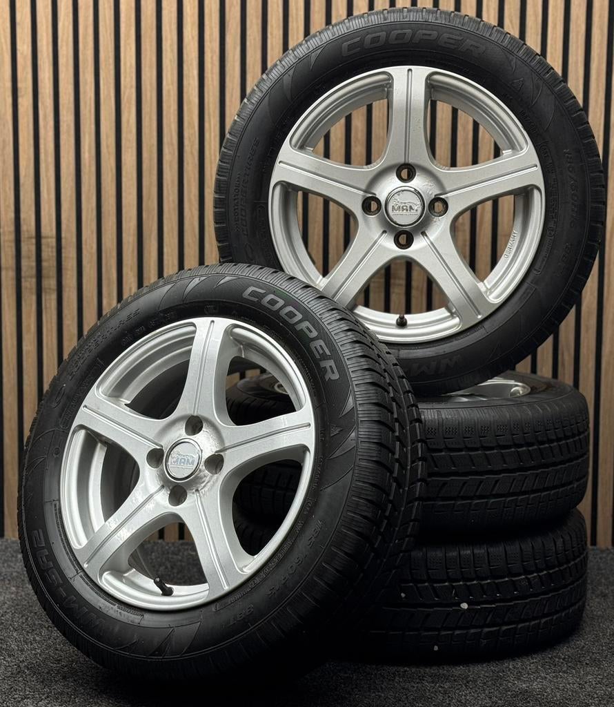 WINTER! 15 inch MAM E1 - Agila / Splash 4x100 ET35 185/60/15, Ophalen, 15 inch, ., Banden en Velgen