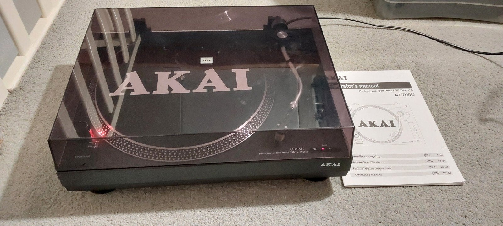 Akai ATT05U Platenspeler, Pitch-regelaar, Ophalen of Verzenden, Zo goed als nieuw, Platenspeler