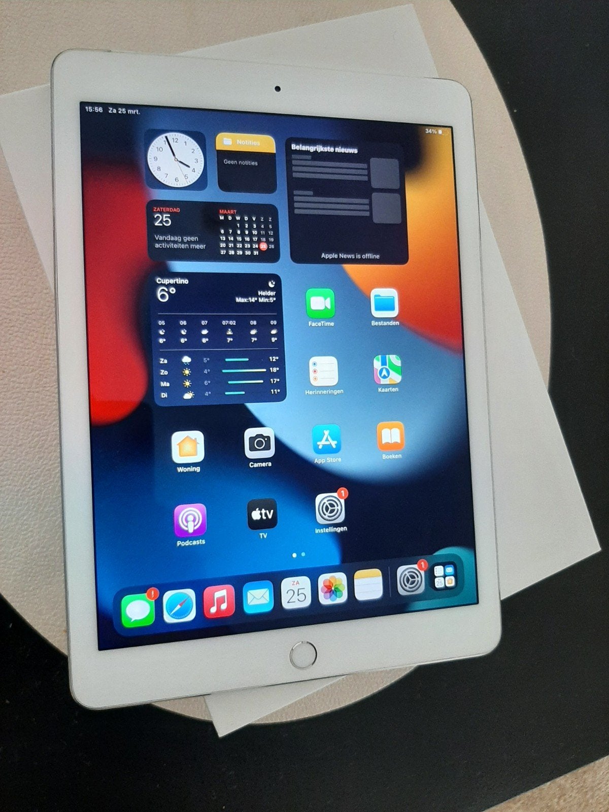 Apple Ipad Air 2 White Grey Nieuwstaat!!!, Computers en Software, 10 inch, Apple iPad Air, Ophalen of Verzenden, Zo goed als nieuw