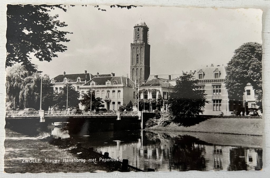 Oude Ansichtkaart  - Zwolle - Nieuwe Havenbrug, Ophalen of Verzenden, 1960 tot 1980, Gelopen, Overijssel
