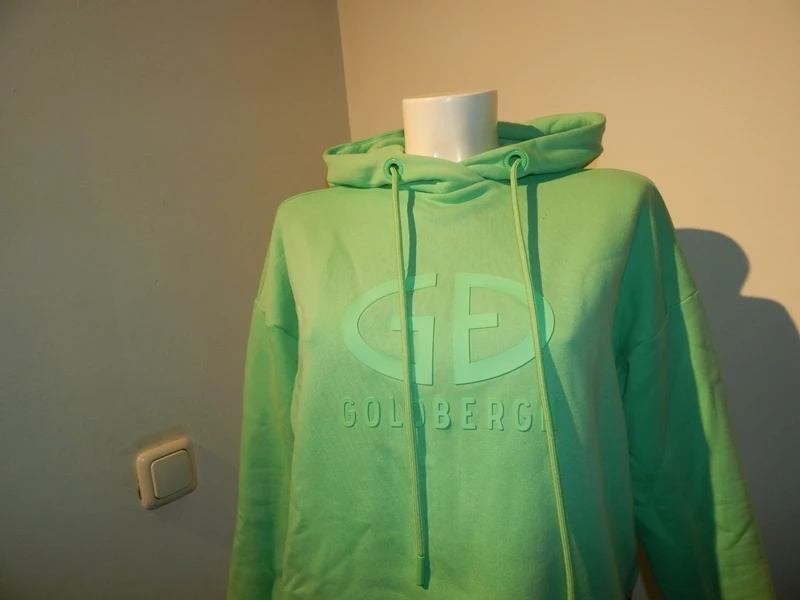 Goldbergh groene sweater merk druk voorkant capuchon S, Verzenden, Zo goed als nieuw, Maat 36 (S), Goldbergh