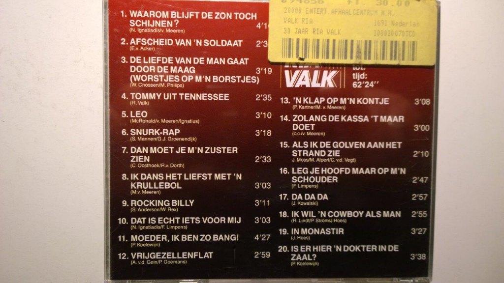 Ria Valk - 30 Jaar, Cd's en Dvd's, Ophalen of Verzenden, Zo goed als nieuw, Pop