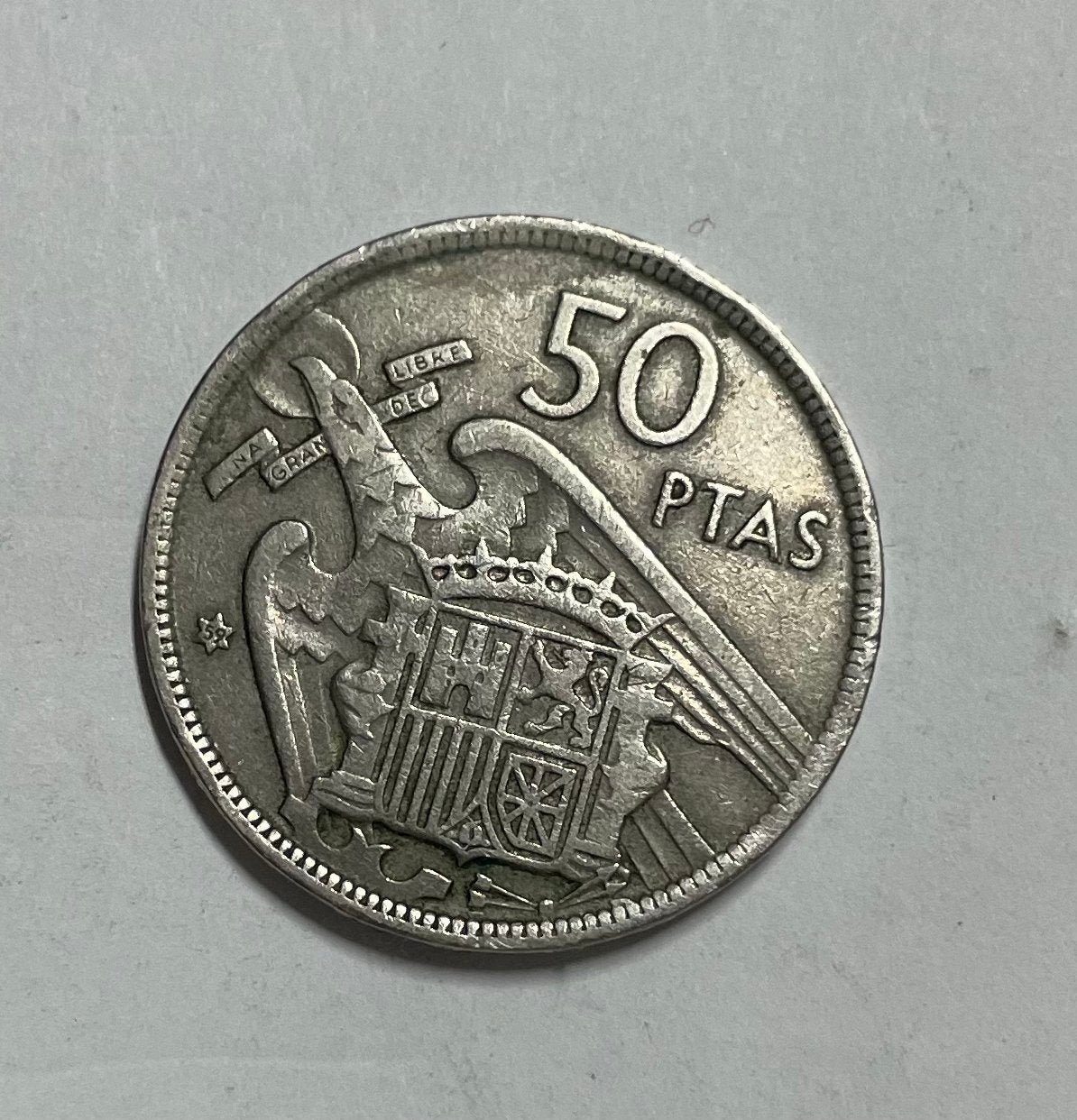 50 pesetas Spanje 1957, Verzenden, Overige landen
