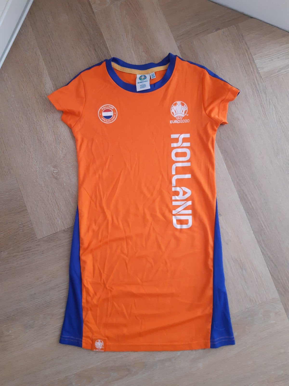 Oranje Holland jurkje Euro 2020 maat 122-128, Kinderen en Baby's, Kinderkleding | Maat 122, Meisje, Ophalen of Verzenden, Zo goed als nieuw
