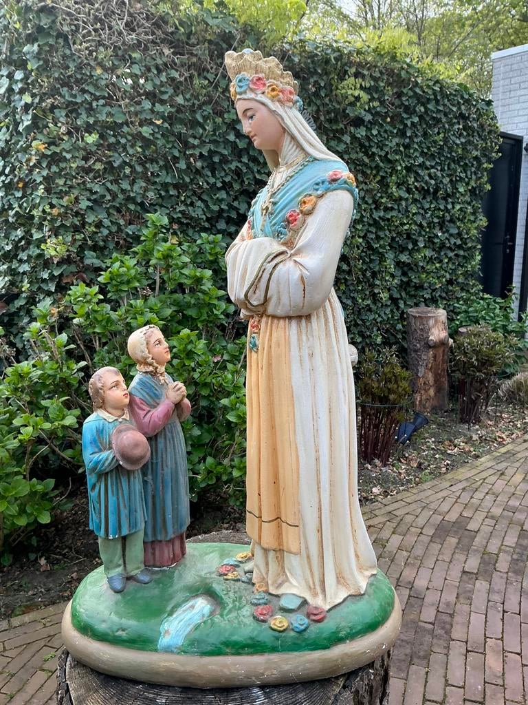 Zeldzaam Groot Gipsen Beeld ❤️ O.L.V. van La Salette, Ophalen