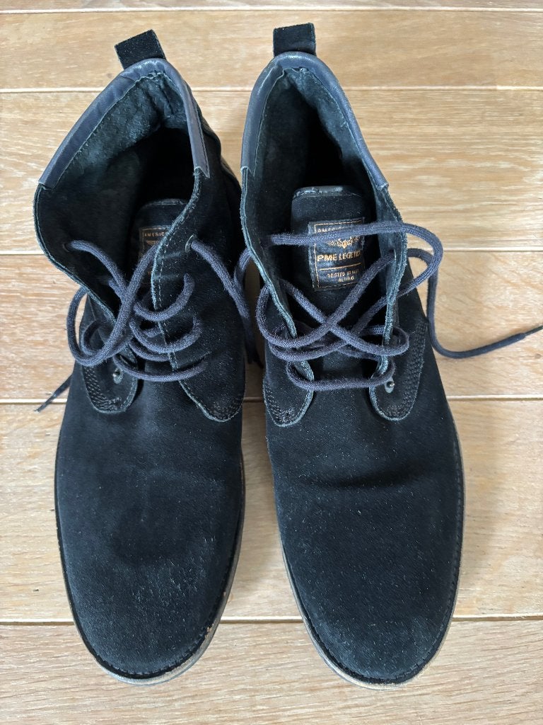 Heren boots schoenen maat 45 , zwart suede merk PME Legend, Zwart, Boots, Ophalen of Verzenden, PME Legend