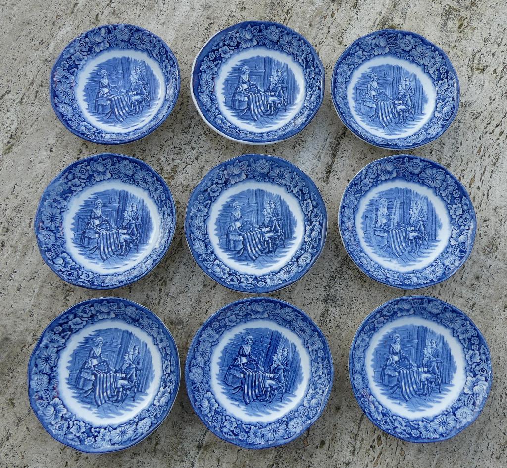 Liberty Blue Historical Scenes Washington Leaving Christchur, Nieuw, Ophalen of Verzenden, Bord(en), Wedgwood