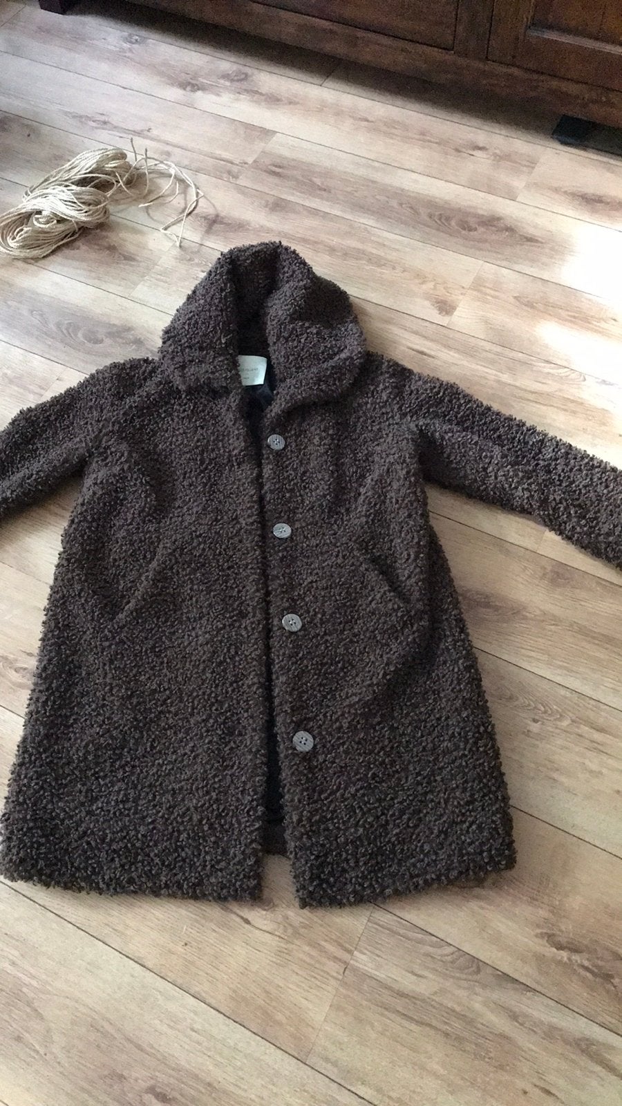 Teddy jas, dikke jas, bruin, mooie staat, mt 38/40, Ophalen of Verzenden, Gedragen, Maat 38/40 (M), Bruin