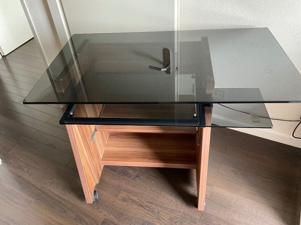 Computer tafel, Ophalen, Gebruikt, Glas, 40 tot 80 cm