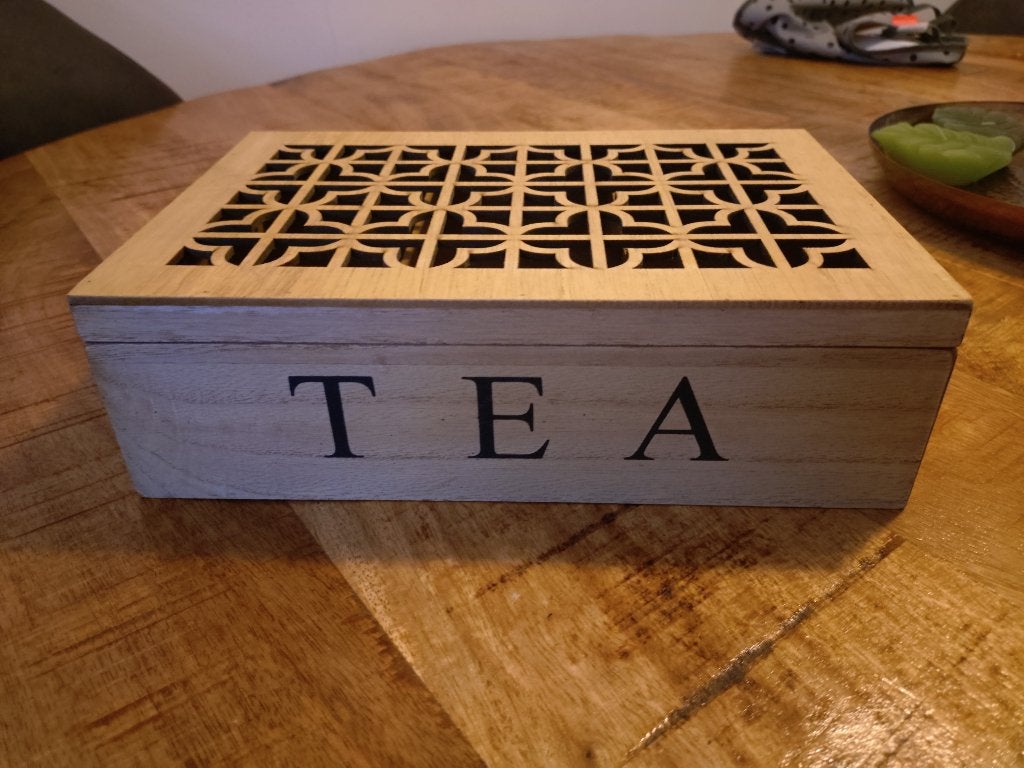 Houten Theedoos, Hout, Ophalen of Verzenden, Zo goed als nieuw, Voorraadpot