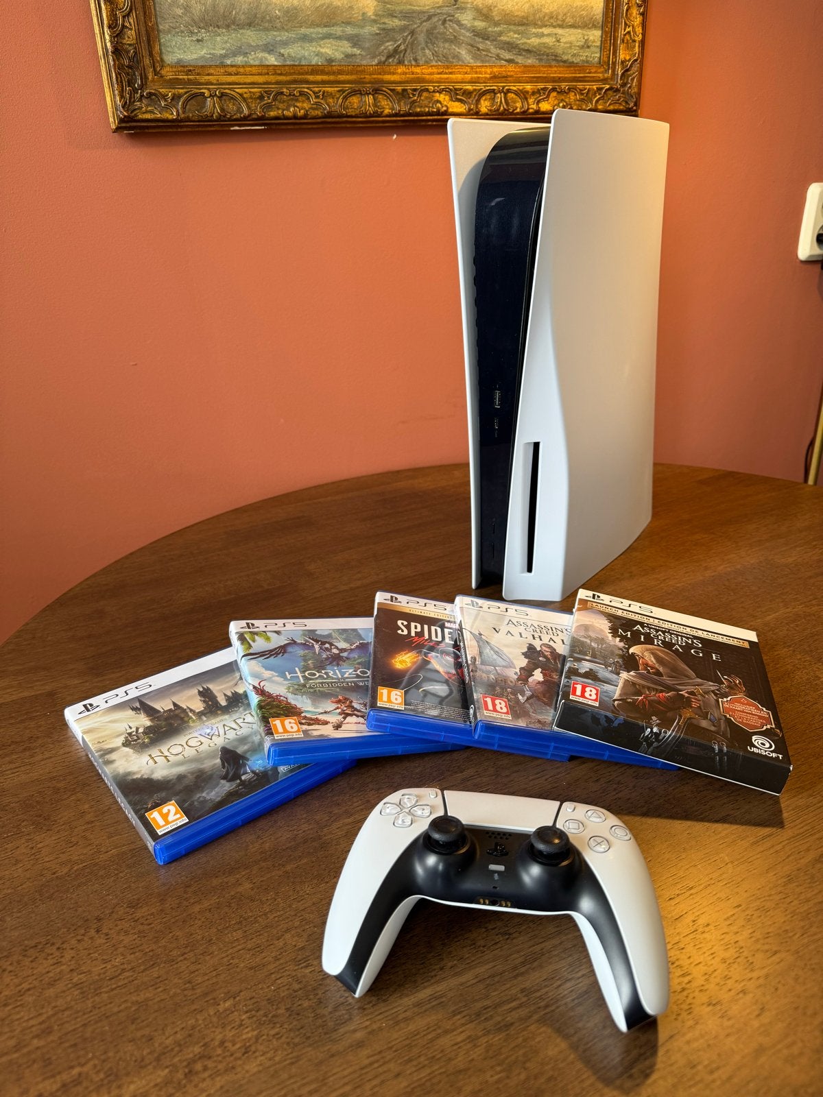 Sony PlayStation 5 Disc Edition met games en controller, Spelcomputers en Games, Spelcomputers | Sony PlayStation 5, Ophalen, Zo goed als nieuw