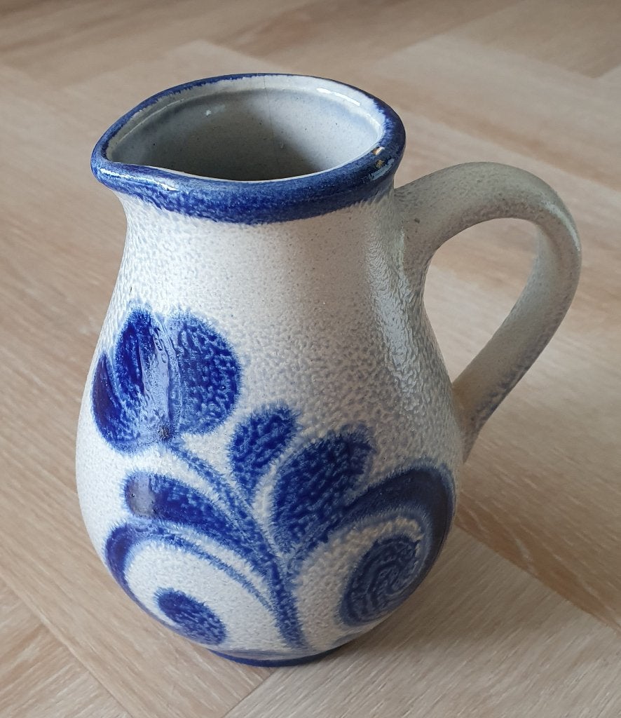 Vintage Duitss Ilkra Zoutglazuur Oorvaas / Kan, Antiek en Kunst, Antiek | Keramiek en Aardewerk, Ophalen of Verzenden