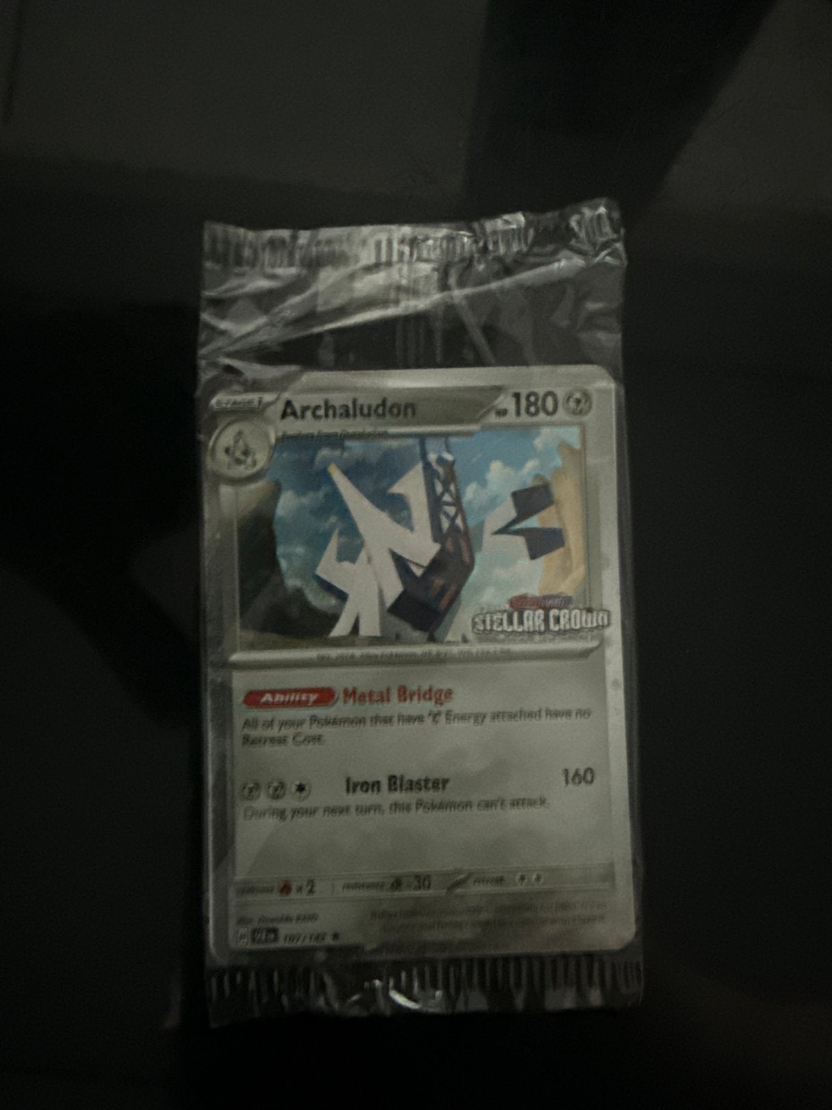 Pokémon Kaart Archaludon 180 HP Stellar Crown, Ophalen of Verzenden, Nieuw, Losse kaart