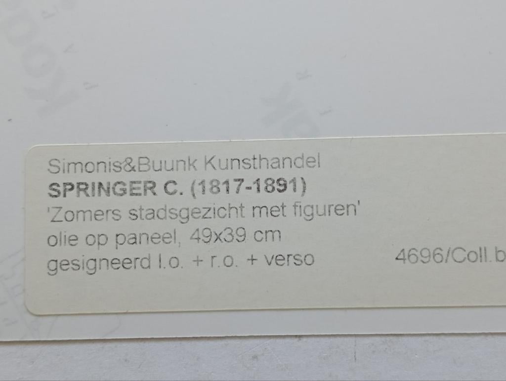 Cornelis Springer galerie persfoto, Antiek en Kunst, Ophalen of Verzenden