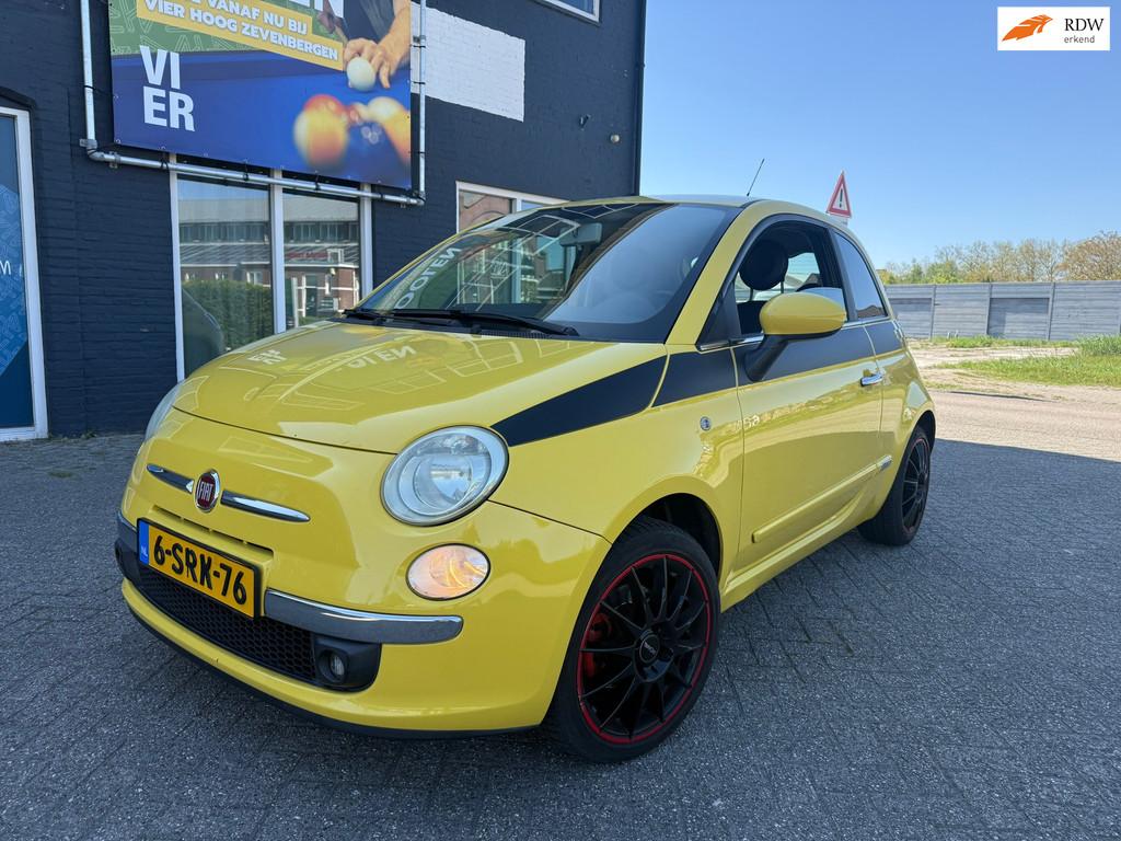 Fiat 500 1.4-16V Pop LEER/AIRCO/APK 2027/VELGEN, Voorwielaandrijving, 101 pk, Gebruikt, 4 stoelen