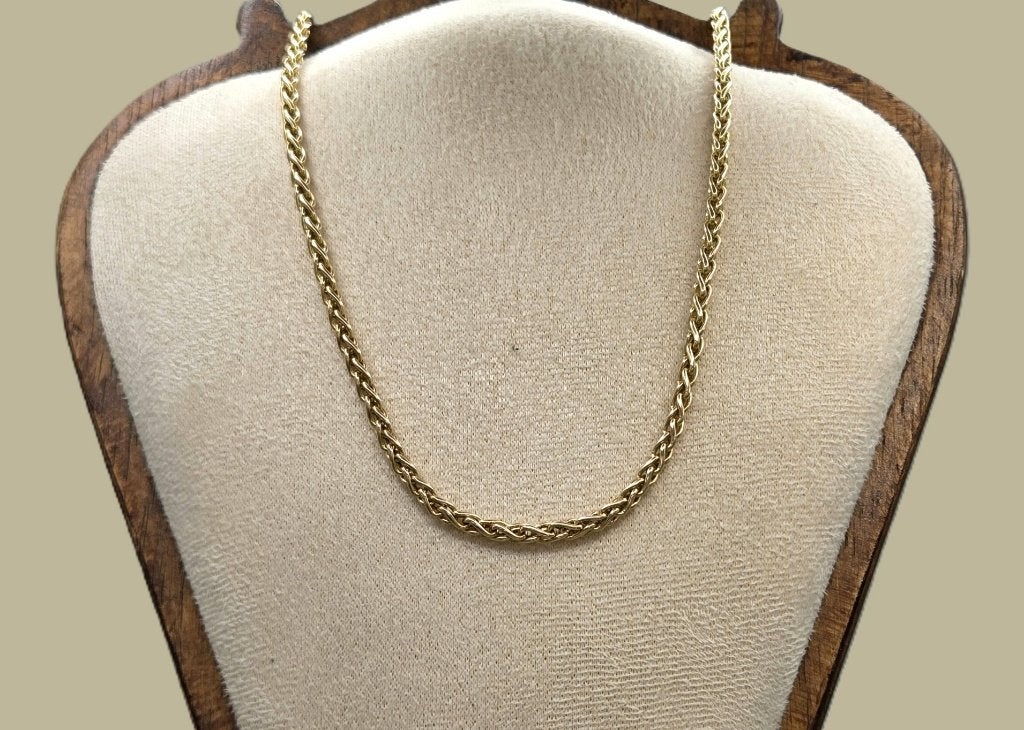 Gouden vintage palmier schakel ketting. 2026/568