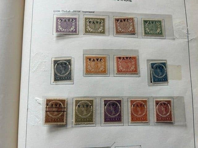 verzameling Nederlands Indie 1870 t/m 1948 Java opdrukken, Postzegels en Munten, Ophalen of Verzenden, Gestempeld, Nederlands-Indië
