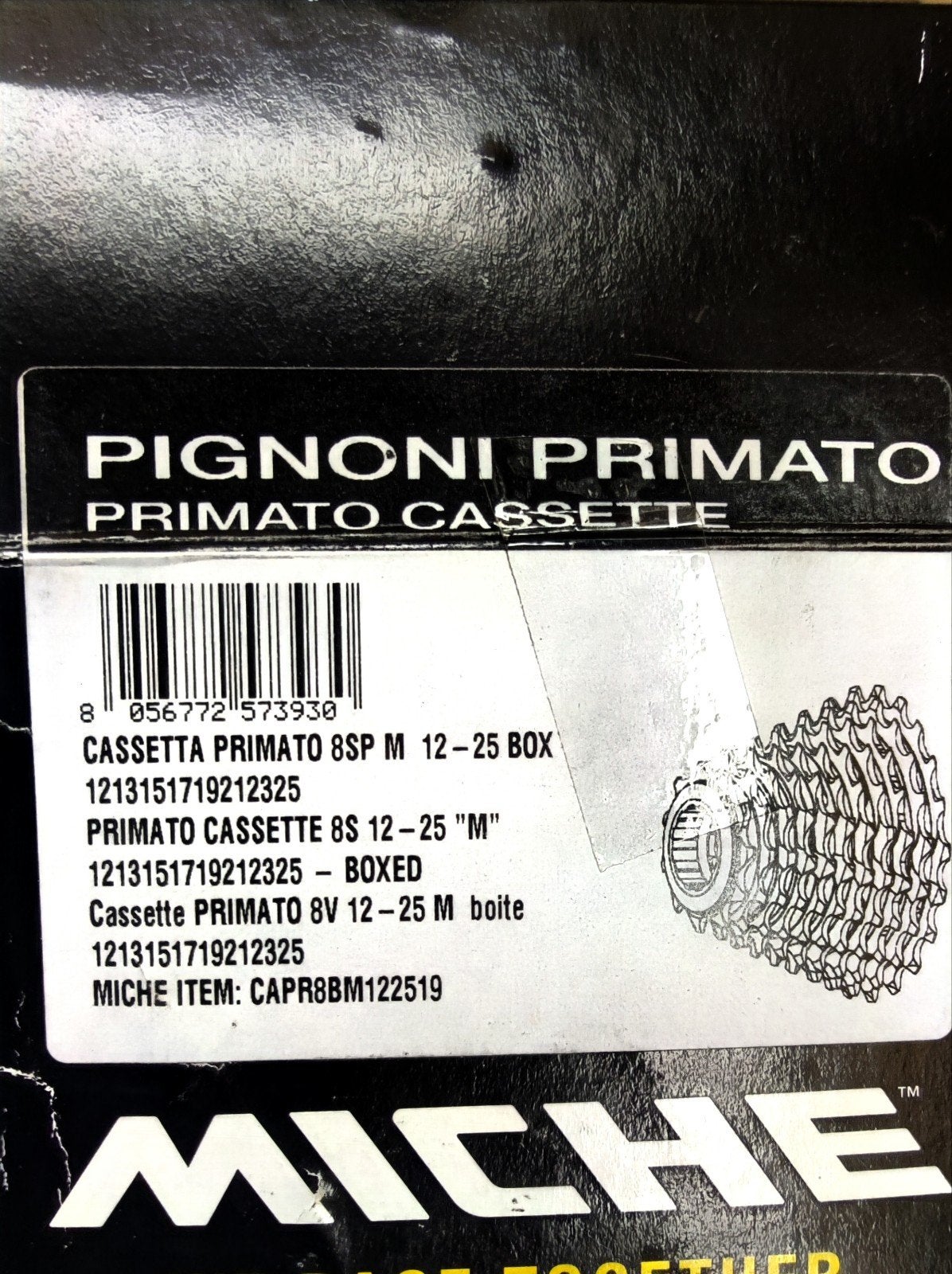 Miche Primato 8 Speed Cassette 12-25T, Ophalen of Verzenden, Nieuw, Voor Campagnolo
