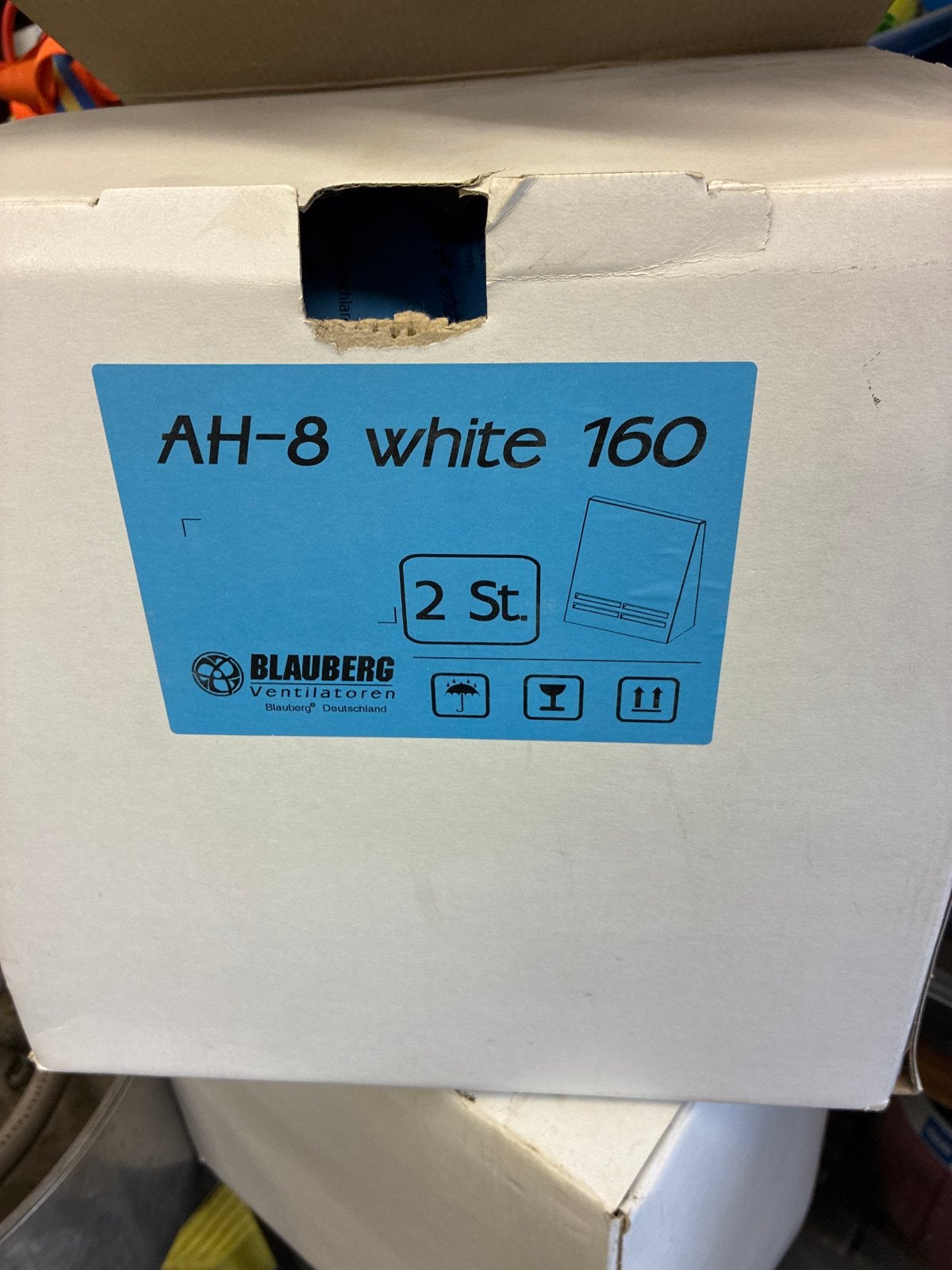 Blauberg AH-8 white 160 Ventilator/Afzuiger (2 stuks), Ophalen of Verzenden, Nieuw, Ventilator en Afzuiger