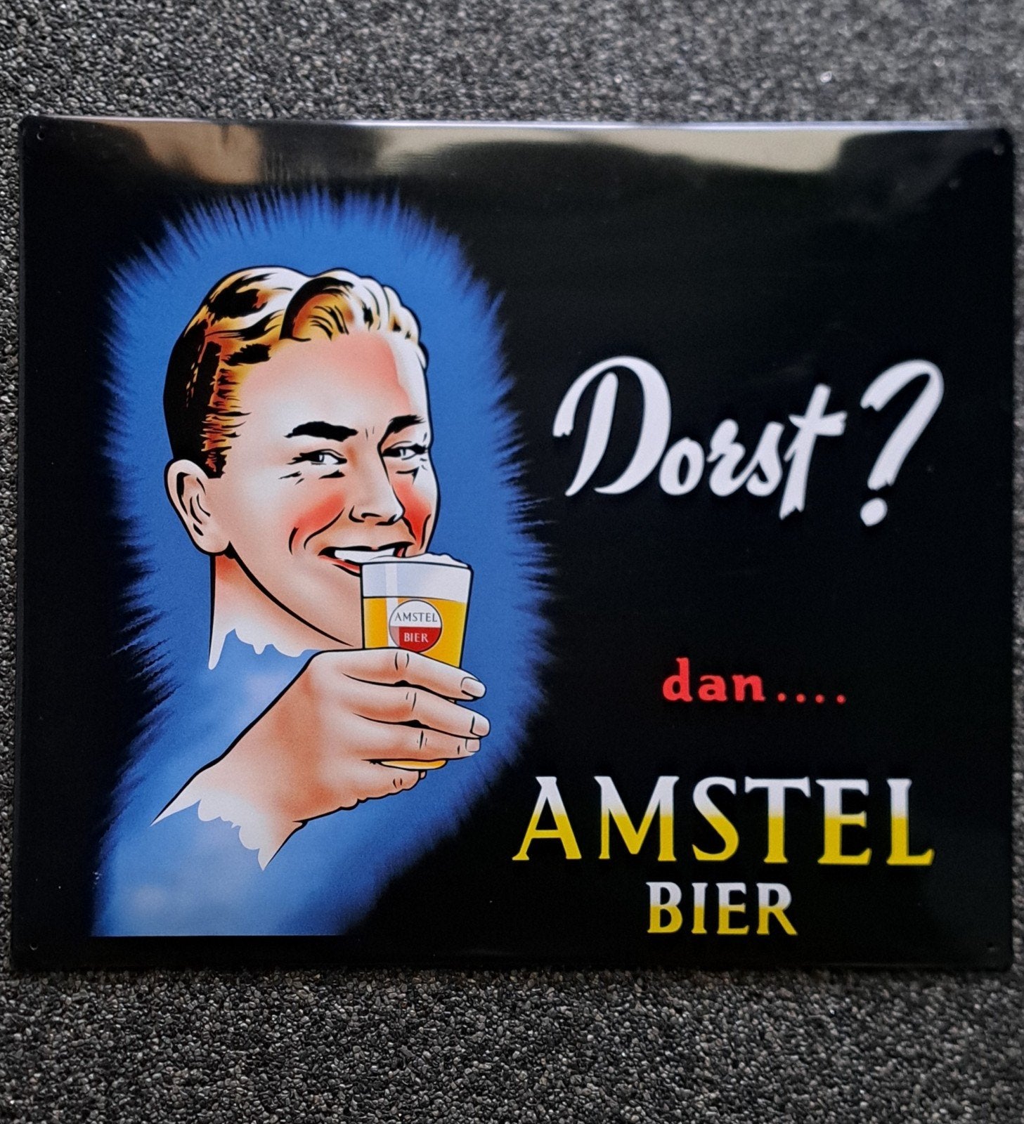 Amstel Bier Reclamebord, Verzamelen, Ophalen of Verzenden, Nieuw, Reclamebord, Plaat of Schild, Amstel