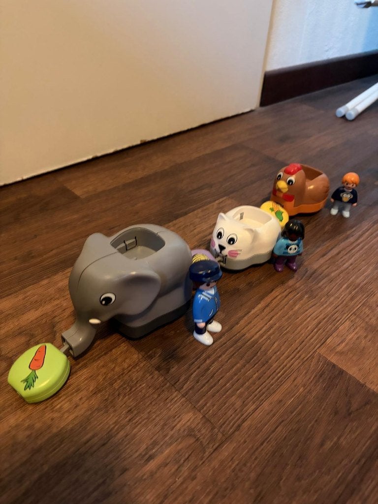 Playmobil Junior 123 Dierentrein, Ophalen of Verzenden, Zo goed als nieuw, Complete set