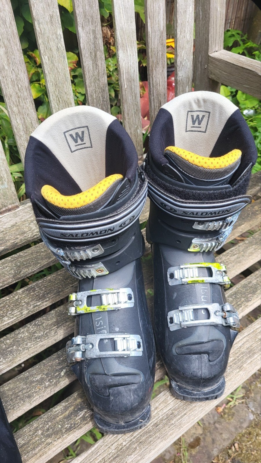 Skischoenen (veel gebruikt) Solomon maar 39/40, Ophalen, Gebruikt, 160 tot 180 cm, Schoenen