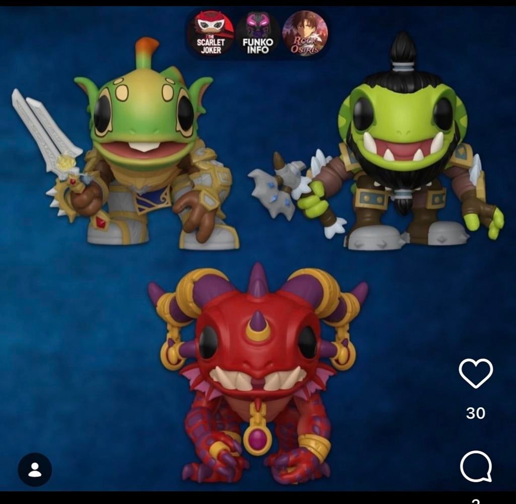 Funko Pop! Warcraft Murlocs – 3x (Paladin, Warrior & Dragon), Funko Europe, Ophalen of Verzenden, Zo goed als nieuw, 4th floor, 1 Queen Caroline St, London W6 9YN, Verenigd Koninkrijk