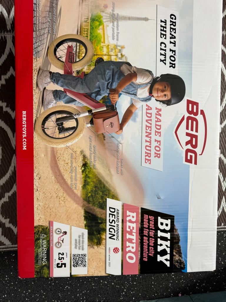 NIEUW IN DOOS: BERG Biky Retro Pink Loopfiets (Verzegeld!), Ophalen of Verzenden, Nieuw, Minder dan 16 inch