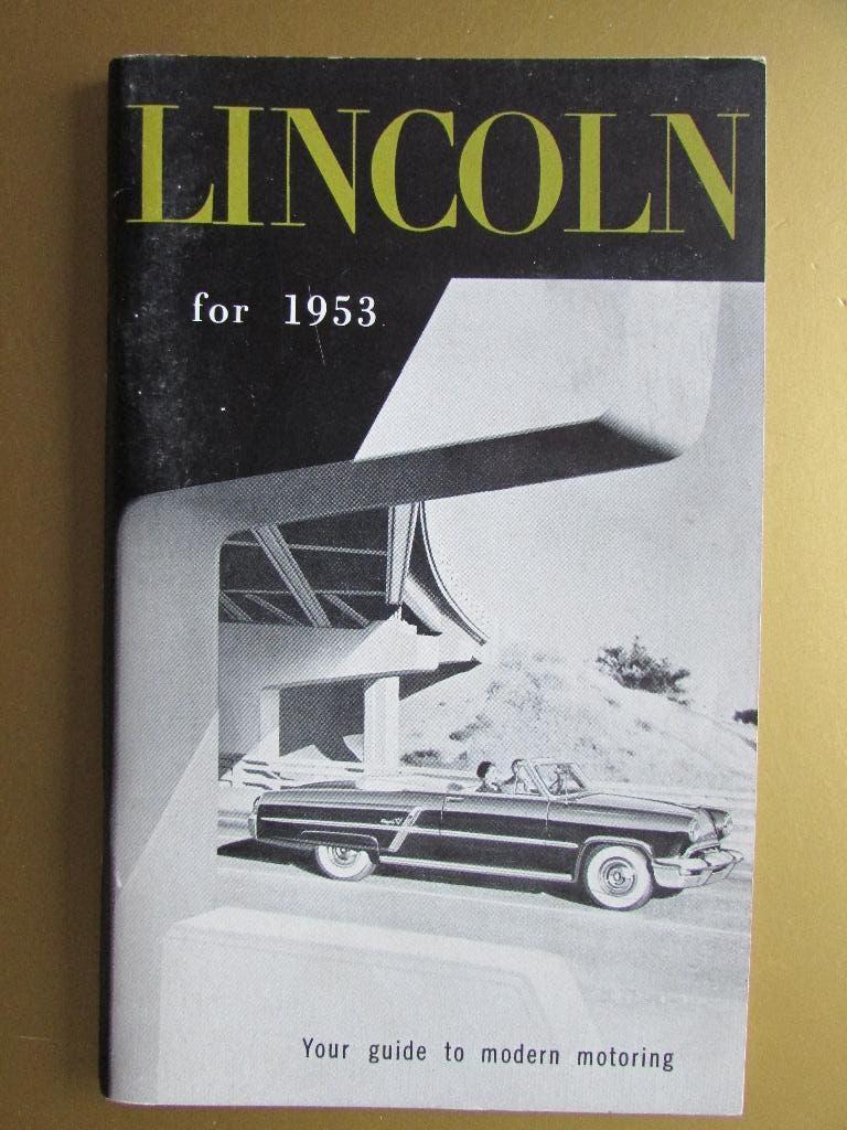 1953 Lincoln owner's manual, Engels, Ophalen of Verzenden