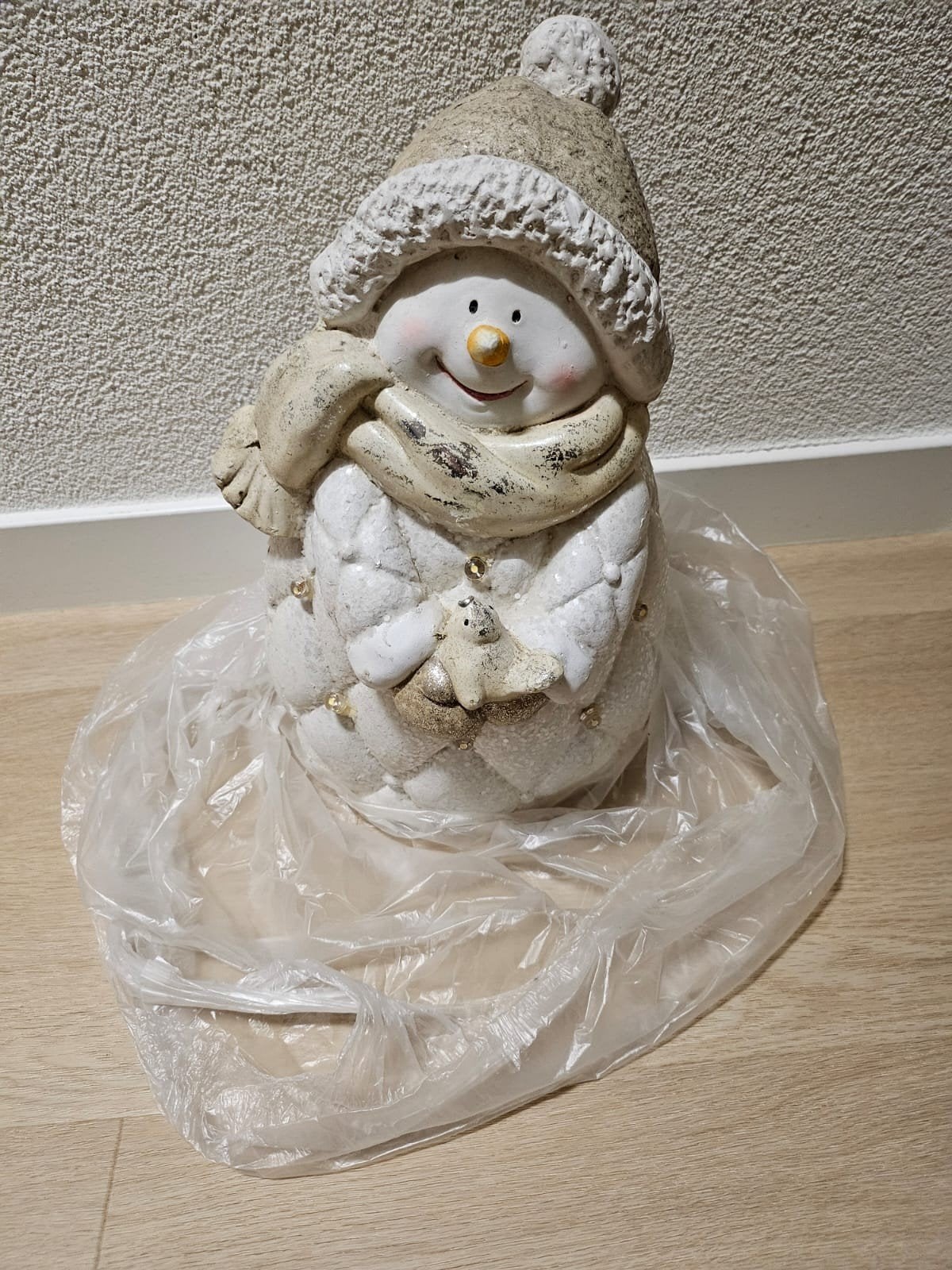 Stenen sneeuwman, Diversen, Kerst, Ophalen of Verzenden, Zo goed als nieuw
