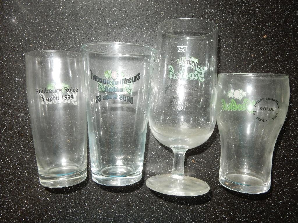 GROLSCH 7 Ruilbeurs ROLDE Bierglazen (1999 t/m 2005), Ophalen of Verzenden, Zo goed als nieuw, Glas of Glazen, Grolsch