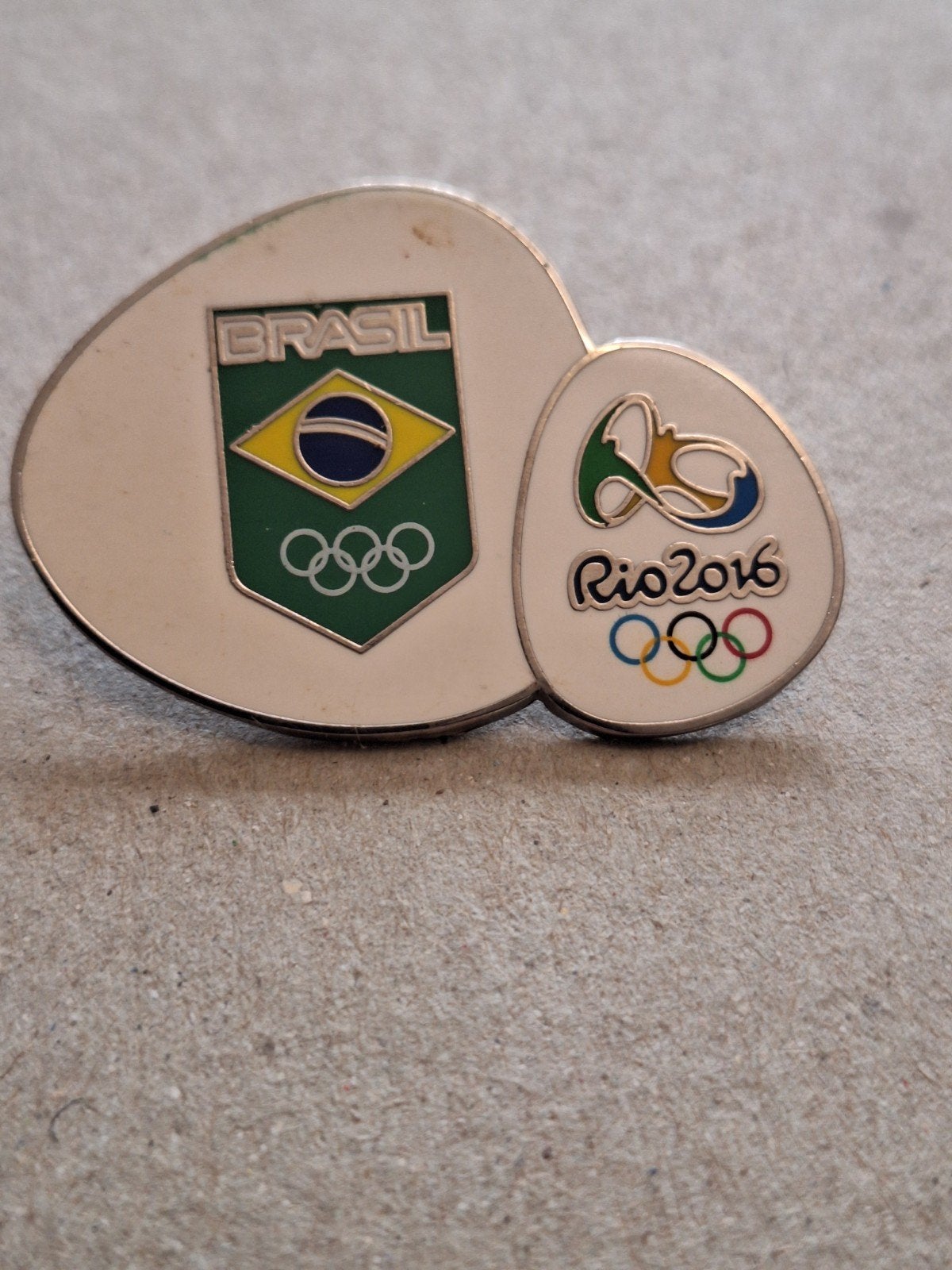 Rio 2016 Olympische Spelen Brazilië Pin, Ophalen of Verzenden, Gebruikt, Sport, Speldje of Pin