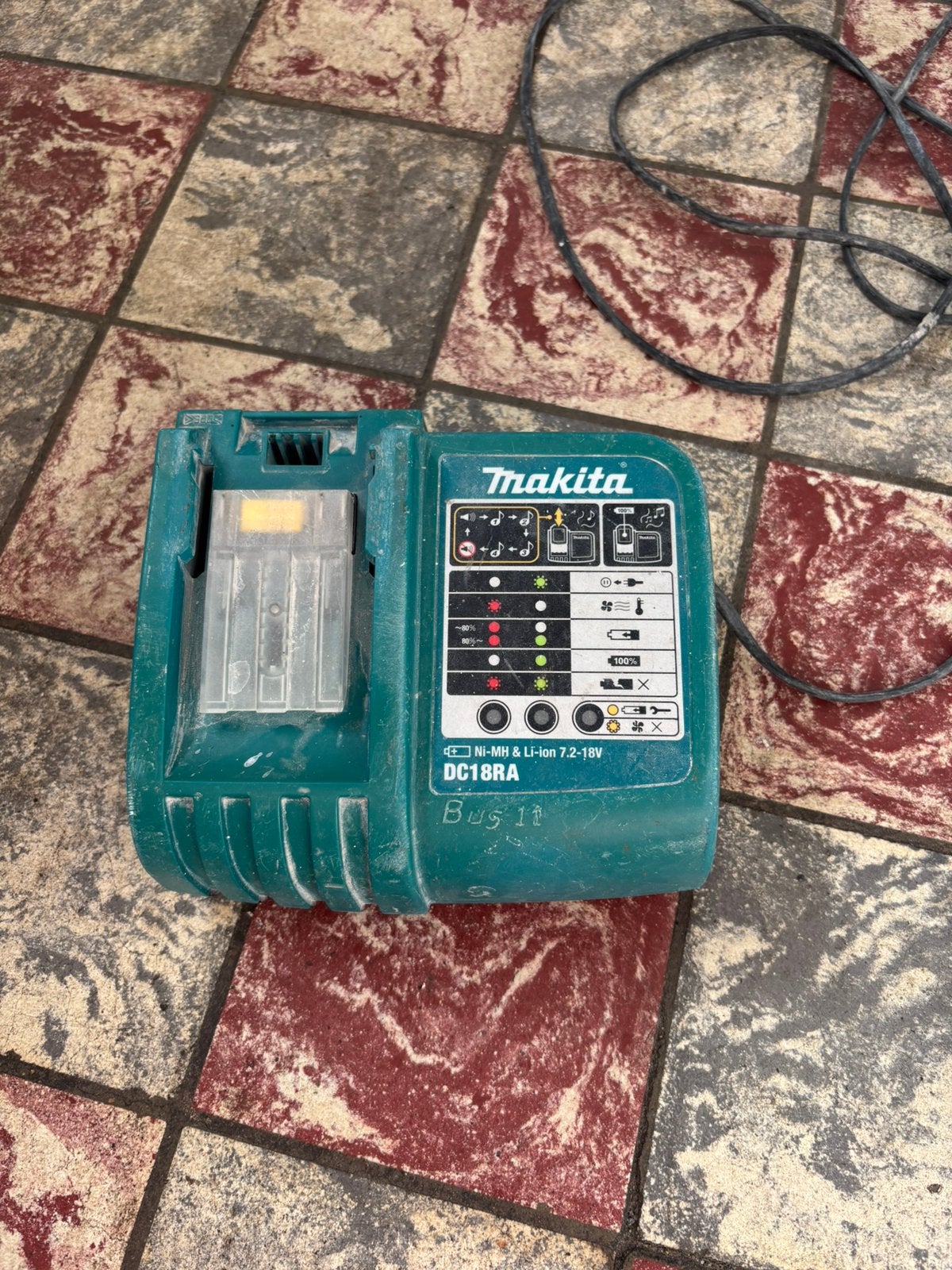 Makita -oplader, Ophalen, Zo goed als nieuw