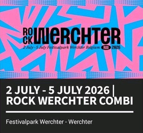2 Rock Werchter combi weekend tickets 2-5 juli, Twee personen