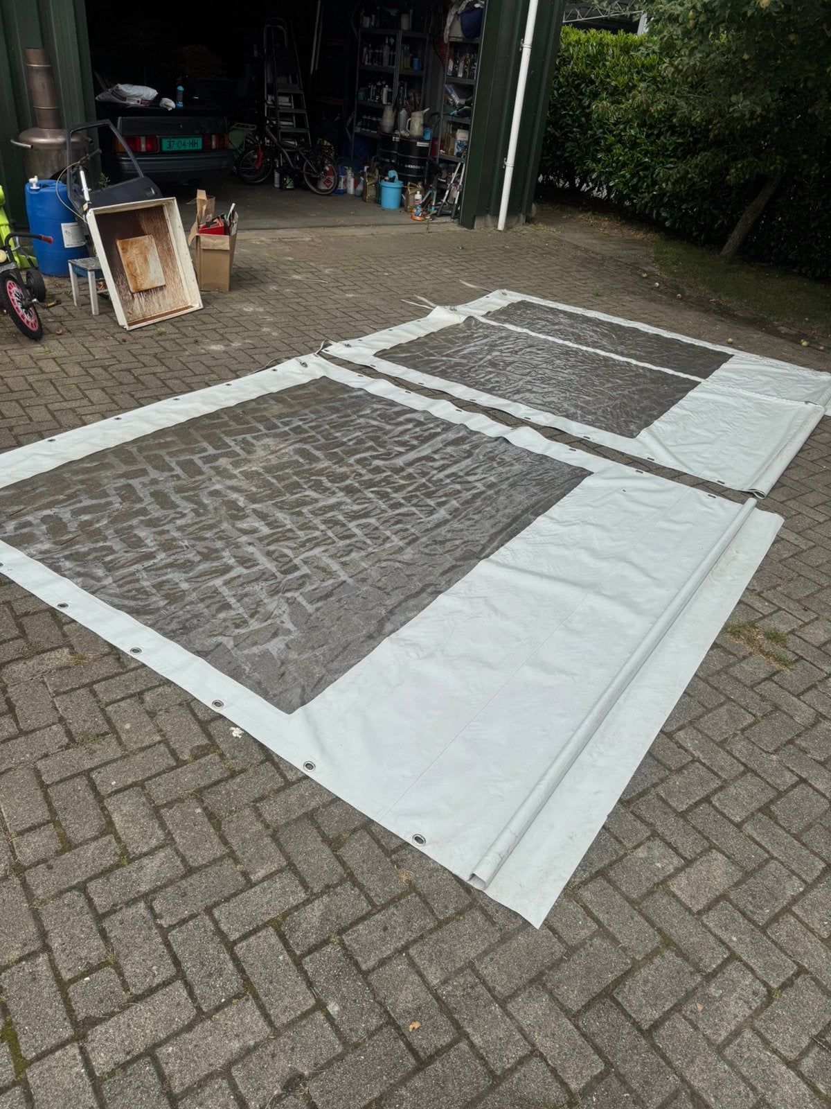 Verandazeilen 2 stuks 254x276cm veranda zeil, Ophalen, Overige typen, Veranda, Zo goed als nieuw