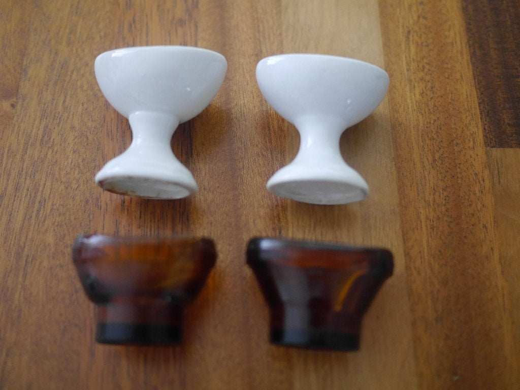 oog spoelglaasjes, eye cups, porselein en glas, Ophalen of Verzenden, Zo goed als nieuw