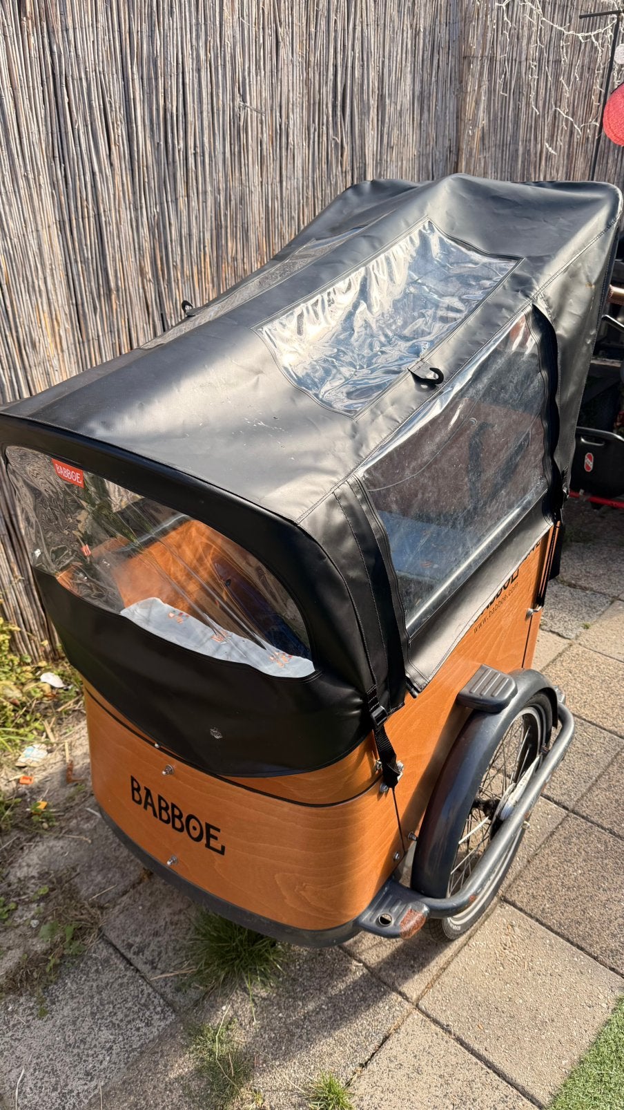 Babboe curve bakfiets, Ophalen, Zo goed als nieuw, 4 kinderen of meer, Huif