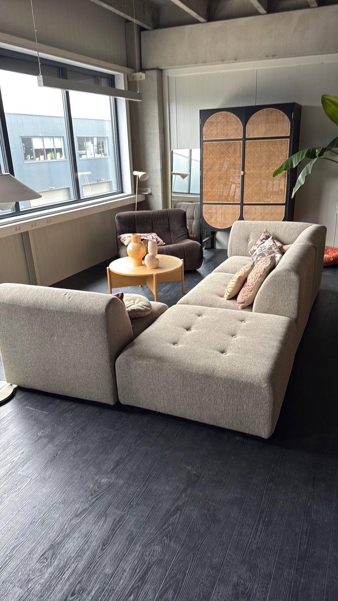 Hkliving Vint bank grijs zo goed als nieuw!, Ophalen, Zo goed als nieuw