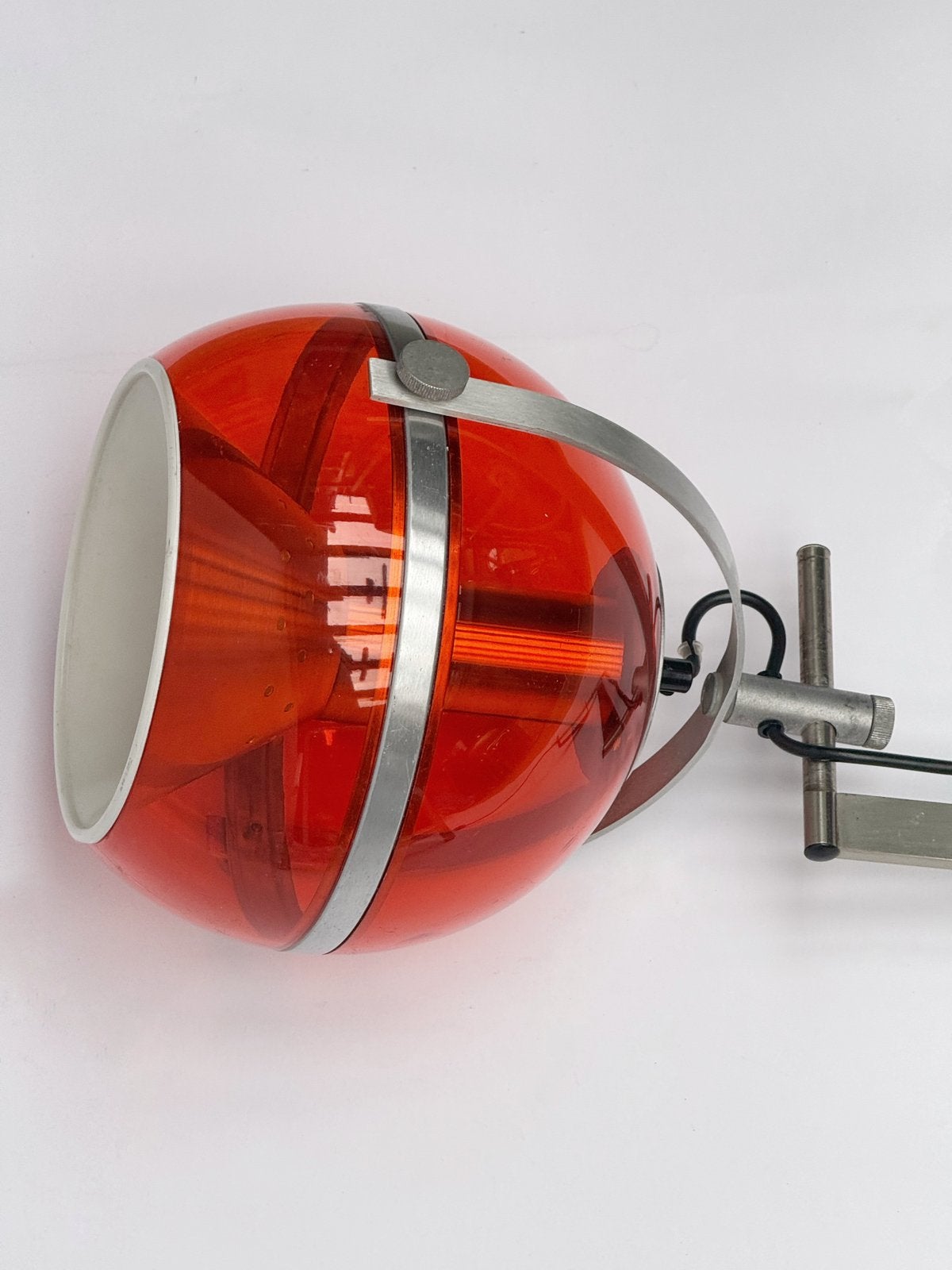 Vintage Dijkstra Lampen Oranje Wandlamp, 70s Oranje Rood, Oranje, Wandlamp, Kunststof, Gebruikt