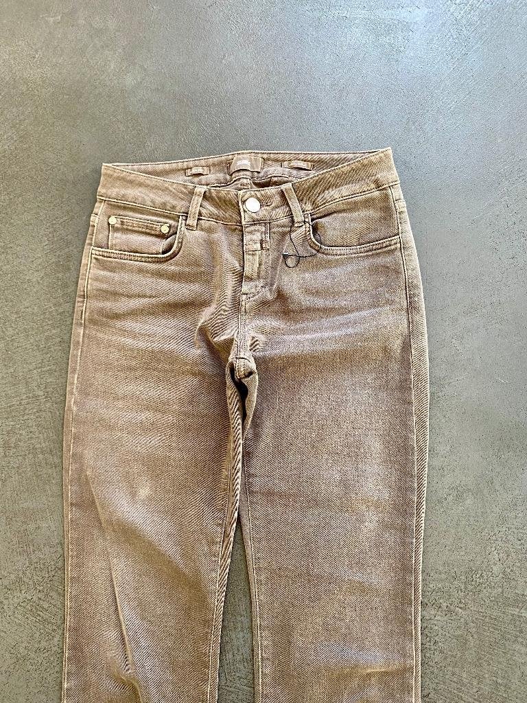 J595 Closed maat W27=XS=34 Jeans spijkerbroek broek bruin, Kleding | Dames, Overige kleuren, Closed, Ophalen of Verzenden, Zo goed als nieuw