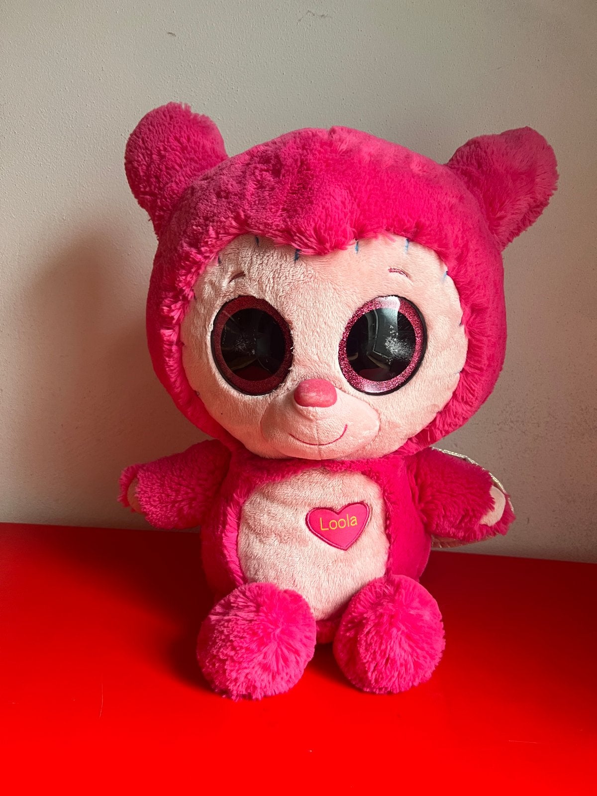 Roze knuffel Loola met grote ogen en vleugels, Ophalen, Overige merken, Overige karakters, Overige typen