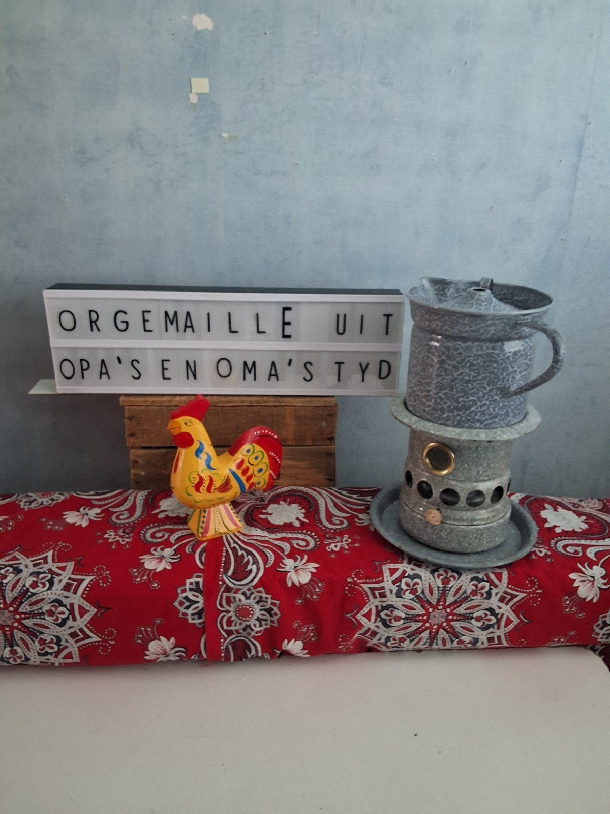 Grijsgewolkt EMAILLE voor weer jaren te gebruiken 👌, Ophalen of Verzenden