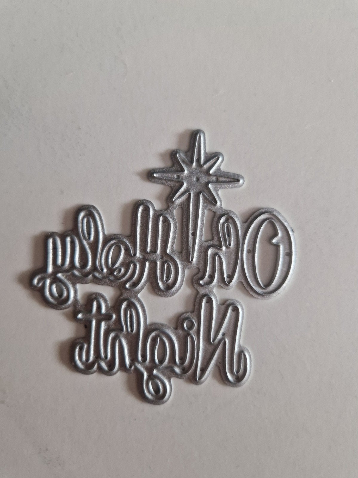 Snijmal 'Oh Holy Night' met sierlijke letters en ster, Ophalen of Verzenden