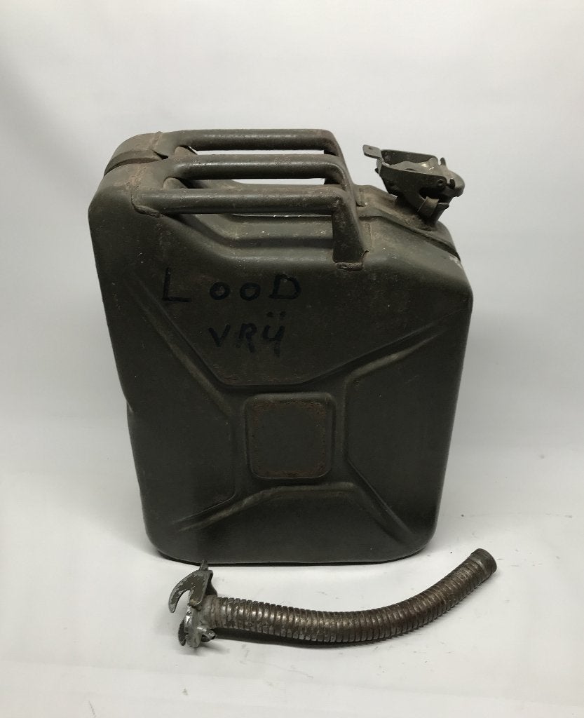 Gebruikte metalen jerry can, 20 liter, Koninklijke Landmacht, Ophalen of Verzenden, Landmacht, Nederland, Overige typen